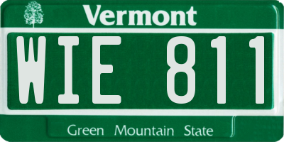 VT license plate WIE811