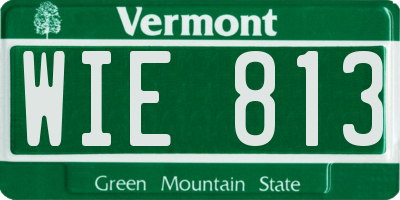 VT license plate WIE813