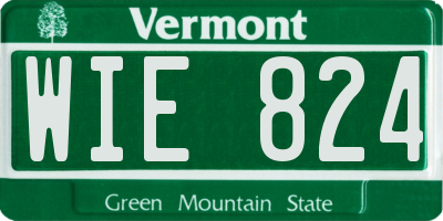 VT license plate WIE824