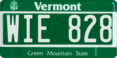 VT license plate WIE828