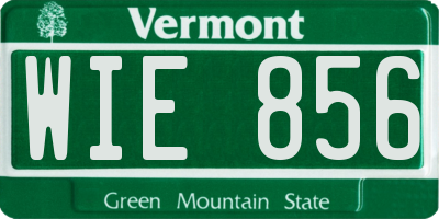VT license plate WIE856