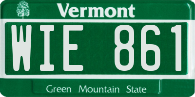 VT license plate WIE861