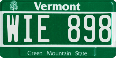 VT license plate WIE898