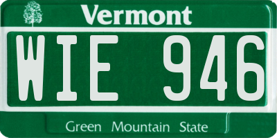 VT license plate WIE946