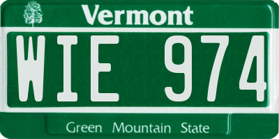 VT license plate WIE974