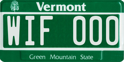 VT license plate WIF000