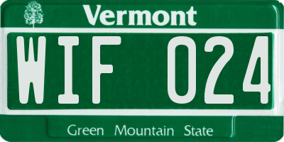 VT license plate WIF024