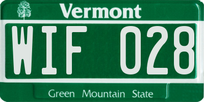 VT license plate WIF028