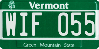 VT license plate WIF055