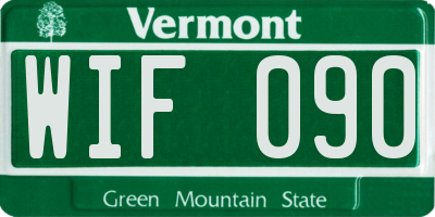 VT license plate WIF090