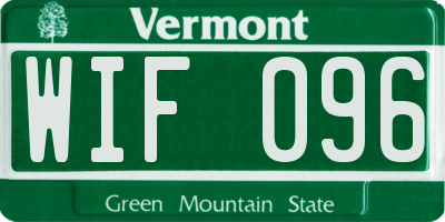 VT license plate WIF096