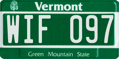 VT license plate WIF097