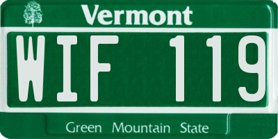 VT license plate WIF119