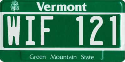 VT license plate WIF121