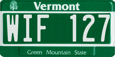 VT license plate WIF127