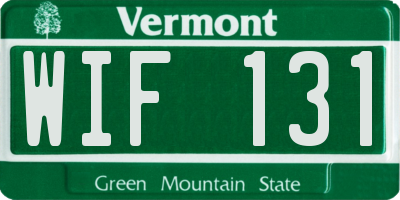 VT license plate WIF131