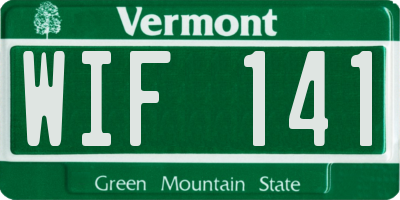 VT license plate WIF141