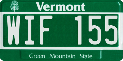 VT license plate WIF155