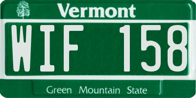VT license plate WIF158