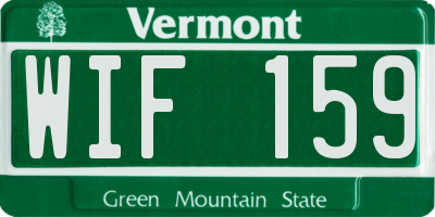VT license plate WIF159