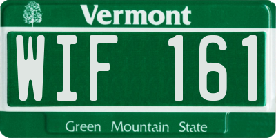 VT license plate WIF161