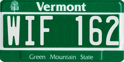 VT license plate WIF162