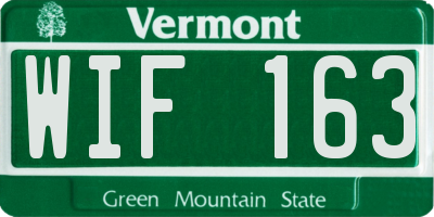 VT license plate WIF163
