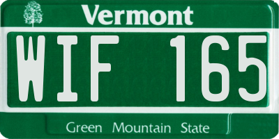 VT license plate WIF165