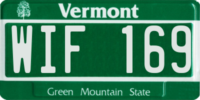 VT license plate WIF169