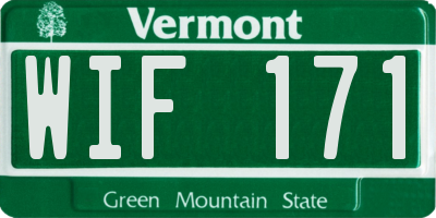 VT license plate WIF171