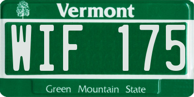 VT license plate WIF175