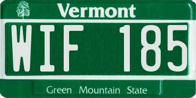 VT license plate WIF185