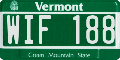 VT license plate WIF188