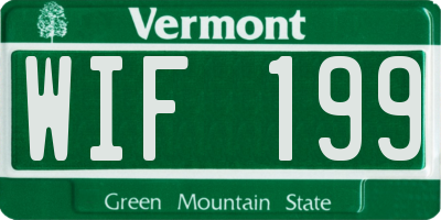 VT license plate WIF199