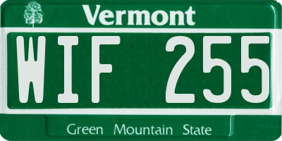 VT license plate WIF255