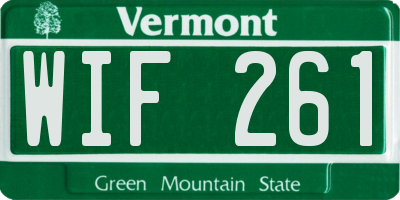 VT license plate WIF261