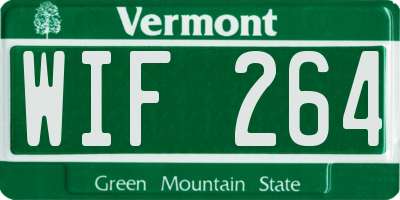 VT license plate WIF264