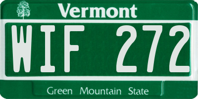 VT license plate WIF272
