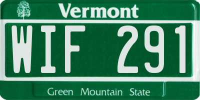 VT license plate WIF291