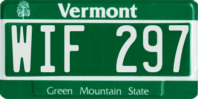 VT license plate WIF297