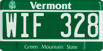 VT license plate WIF328