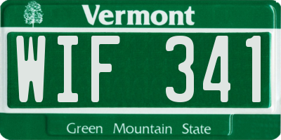 VT license plate WIF341