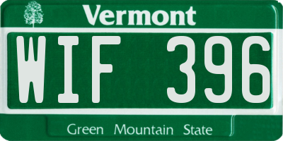 VT license plate WIF396