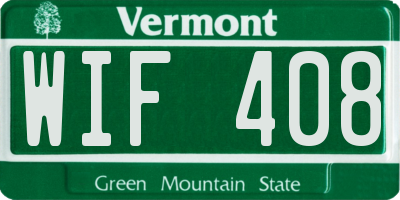 VT license plate WIF408