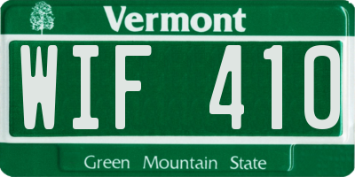 VT license plate WIF410