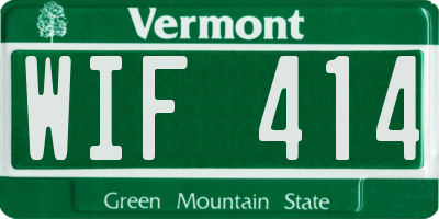 VT license plate WIF414
