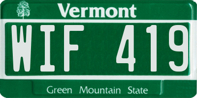 VT license plate WIF419