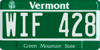 VT license plate WIF428