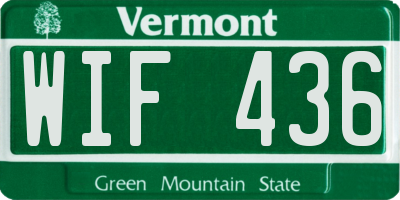 VT license plate WIF436