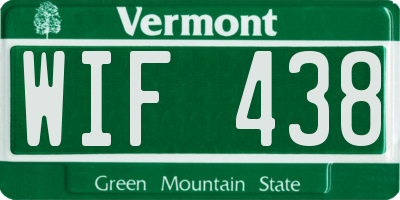 VT license plate WIF438
